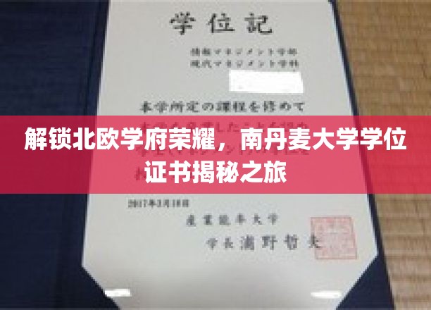 解锁北欧学府荣耀，南丹麦大学学位证书揭秘之旅