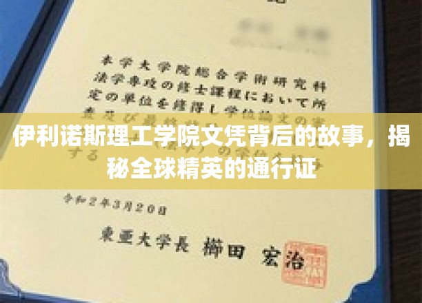 伊利诺斯理工学院文凭背后的故事，揭秘全球精英的通行证