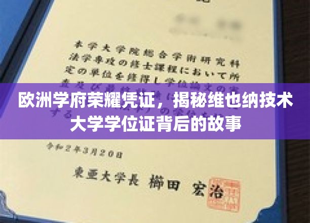 欧洲学府荣耀象征，探寻维也纳技术大学学位证背后的传奇