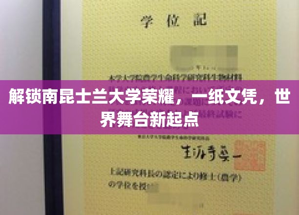 解锁南昆士兰大学荣耀，一纸文凭，世界舞台新起点