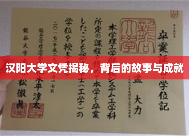 汉阳大学文凭揭秘，背后的故事与成就