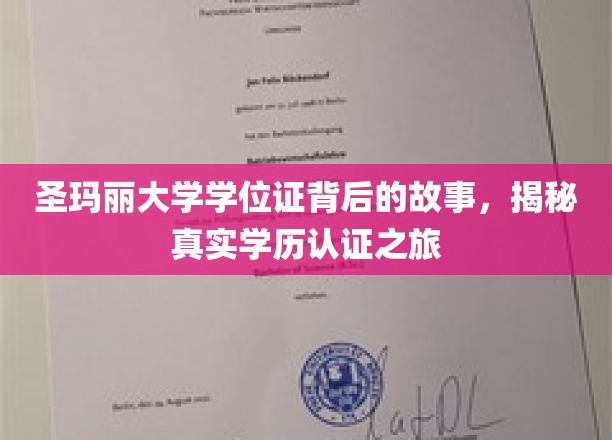 圣玛丽大学学位证背后的故事，揭秘真实学历认证之旅