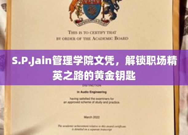 S.P.Jain管理学院文凭，开启职场精英之路的璀璨之门
