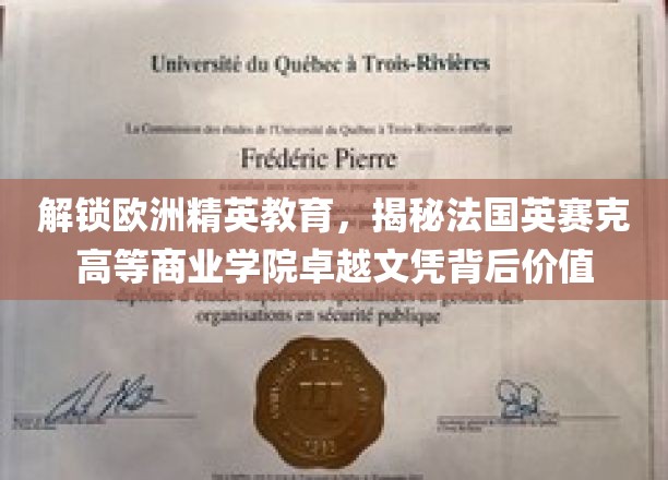 解锁欧洲精英教育，揭秘法国英赛克高等商业学院卓越文凭背后价值