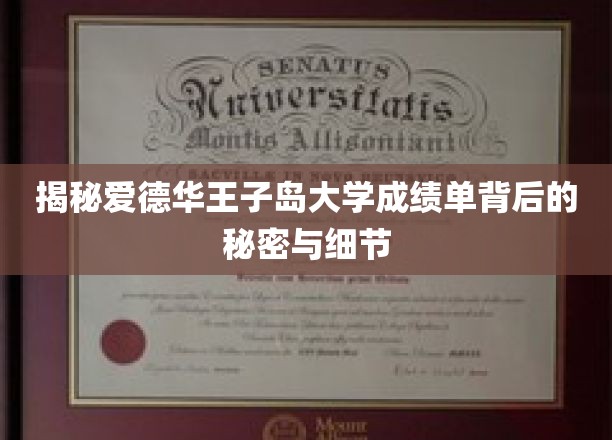 揭秘爱德华王子岛大学成绩单背后的秘密与细节