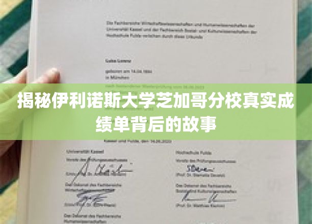 揭秘伊利诺斯大学芝加哥分校真实成绩单背后的故事