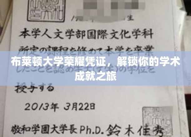 布莱顿大学荣耀凭证，开启你的学术成就之旅