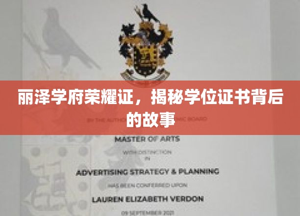 丽泽学府荣耀证，探秘学位证书背后的传奇故事