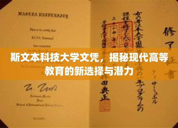 斯文本科技大学文凭，探索现代高等教育的新机遇与潜力