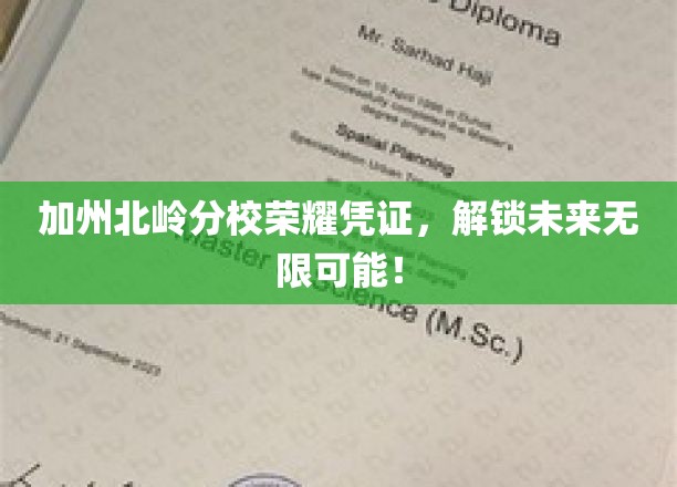 加州北岭分校荣耀凭证，解锁未来无限可能！
