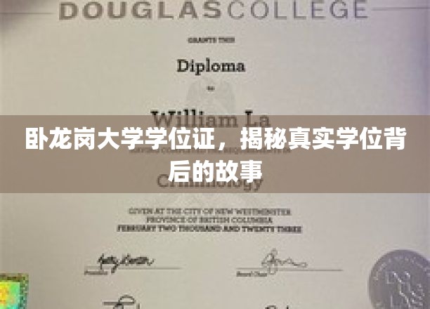 卧龙岗大学学位证，揭秘真实学位背后的故事