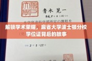 解锁学术荣耀，麻省大学波士顿分校学位证背后的故事
