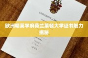 荷兰莱顿大学证书，揭秘欧洲精英学府的独到魅力
