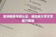 维也纳大学荣耀，欧洲精英学府认证下的文凭魅力解析
