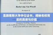 探寻圣路易斯大学学位证书，名校光环下的深层价值与真谛