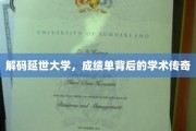 探索延世大学，揭开优秀成绩单背后的学术奥秘