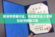 探索马德里大学学位的欧洲通行证奥秘之旅