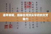 台岛明珠，逢甲大学文凭背后的璀璨光环