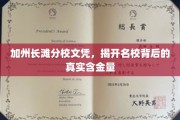 加州长滩分校学历揭秘，名校光环下的真实价值