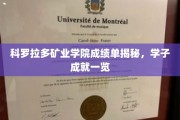 矿业精英风采展，科罗拉多学子成绩单大揭秘