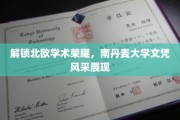 北欧学术璀璨星，南丹麦大学文凭背后的非凡魅力