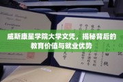 威斯康星学院文凭背后的黄金价值，揭秘教育优势与职场竞争力