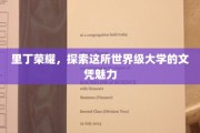解码里丁荣耀，揭秘世界级大学文凭的非凡魅力