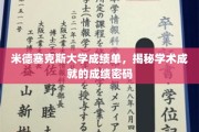 解码米德塞克斯大学成绩单，揭秘学术成就的神秘符号