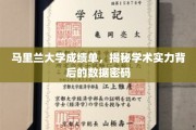 马里兰大学成绩单解码，探寻学术实力背后的真实数据面纱