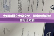 大邱加图立大学文凭背后的传奇故事，一场教育成就的深度之旅