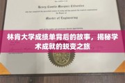 林肯大学成绩单背后，一场学术成长的非凡旅程