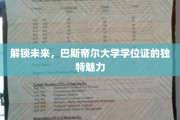 巴斯帝尔学位证，开启无限可能的钥匙