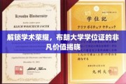 布朗大学学位证，开启学术巅峰的秘密钥匙