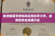 解锁全球职场大门，柏林应用科学大学，精英教育助力未来之旅