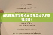 揭秘威斯康星河瀑分校文凭背后的惊人学术成就