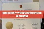解码新英格兰大学，揭开卓越学术成就的秘密面纱