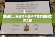 探寻阿比蒂彼特米斯卡学校神秘文凭背后的传奇故事