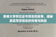 鲁顿学府证书之谜，探秘学历传奇中的坎坷与辉煌