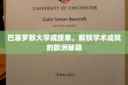 解锁欧洲学术殿堂，巴塞罗那大学成绩单背后的秘密之路