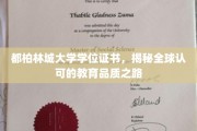 都柏林城大学证书背后的全球认可教育传奇