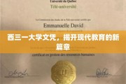 西三一文凭引领风潮，现代教育格局焕然一新