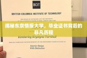 揭秘东京情报大学，毕业证书背后的非凡历程