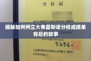 加州大弗雷斯诺分校成绩单，探寻背后的学术传奇
