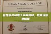 解码新加坡共和理工学院，揭秘成绩单背后的秘密与亮点
