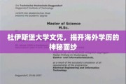 海外学历之谜，杜伊斯堡大学文凭背后的真相揭秘