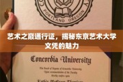 东京艺术大学文凭，解锁艺术殿堂的神秘钥匙