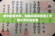 探索利莫瑞克理工学院，欧洲顶级学府的文凭价值解析