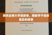 探寻全南大学成绩单背后的青春足迹
