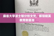 麻省精英，波士顿分校文凭引领教育新境界