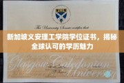 新加坡义安理工学院学位证书，探索国际认可学历的魅力之旅